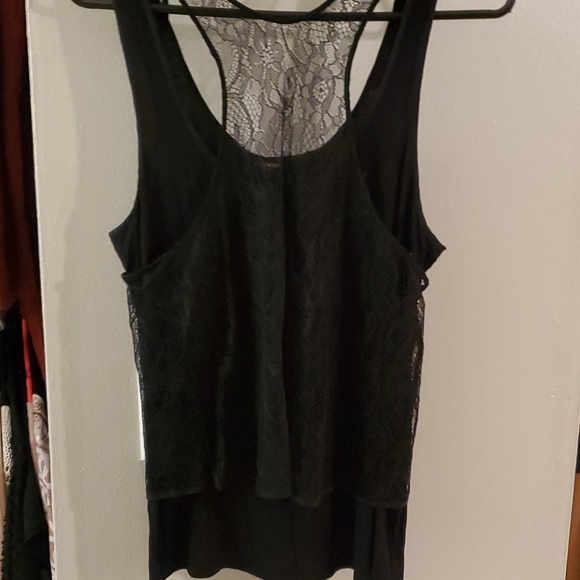 Maje black and black lace double layered t… - Picture 1 of 5